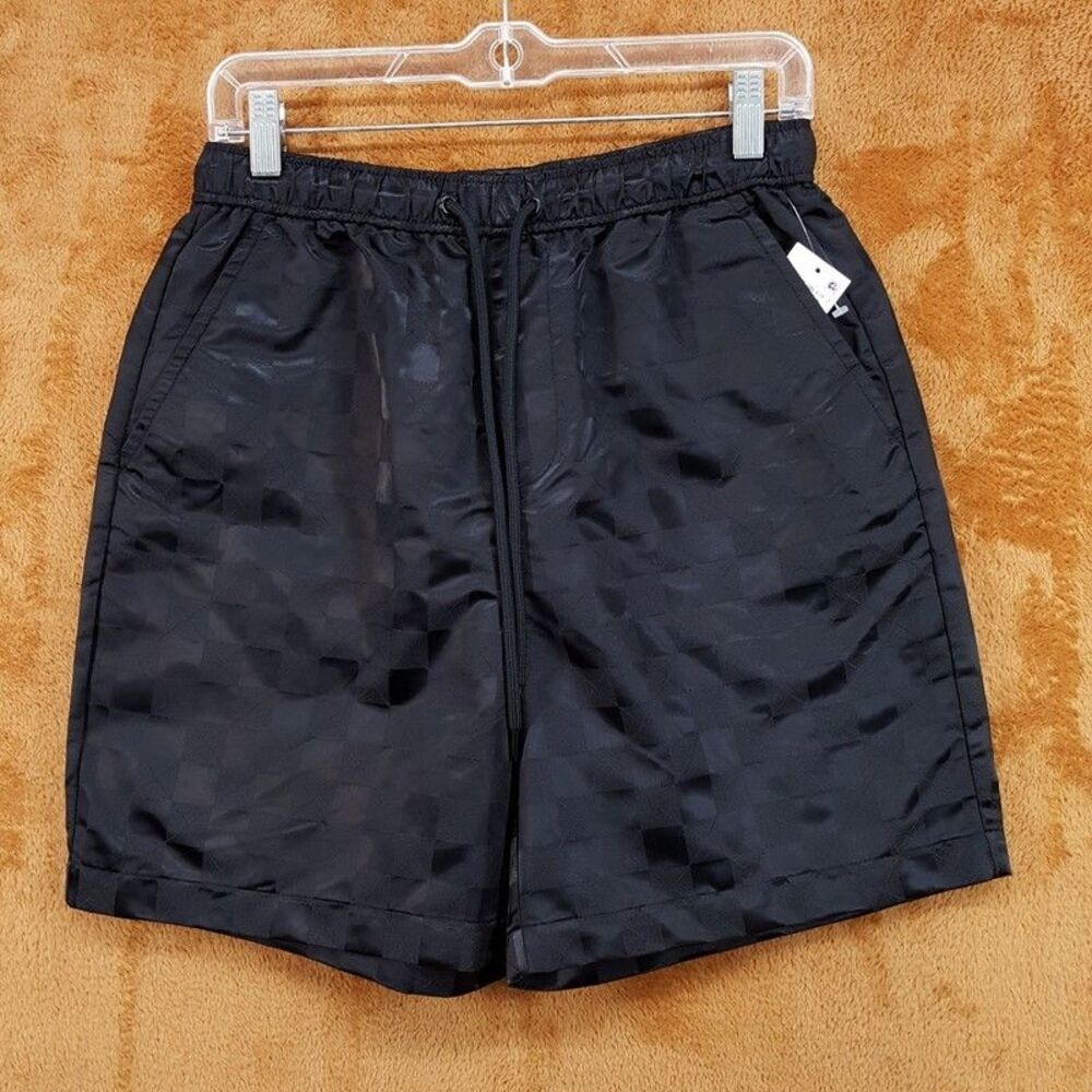 MODE OF ONE Shorts Mens Small Black Checkered Drawstring